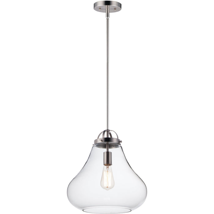 Stella Satin Nickel Single Pendant - Pendants
