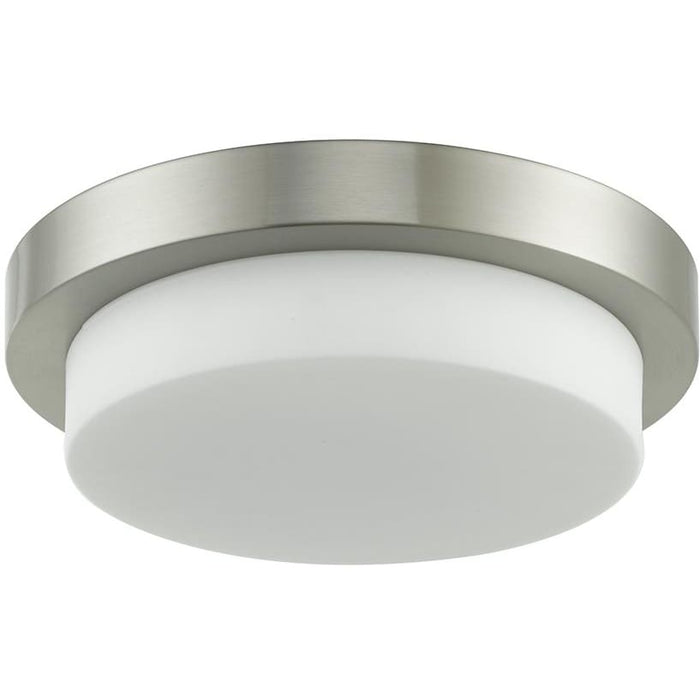 Step Brushed Nickel 1 Light LED Flushmount - Flushmounts