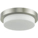 Step Brushed Nickel 1 Light LED Flushmount - Flushmounts