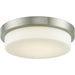 Step Brushed Nickel 2 Light LED Flushmount - Flushmounts