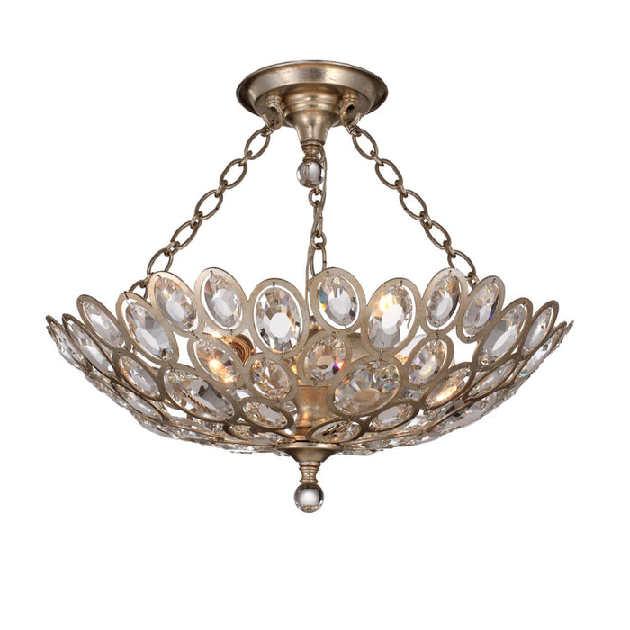 Sterling 3 Light Distressed Twilight Ceiling Mount - Semi-Flushmounts