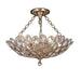 Sterling 3 Light Distressed Twilight Ceiling Mount - Semi-Flushmounts