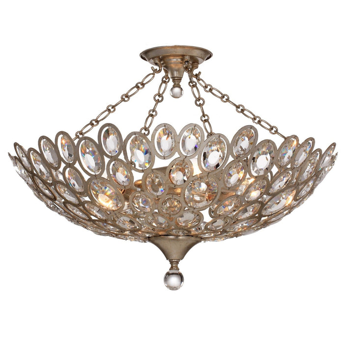 Sterling 5 Light Distressed Twilight Ceiling Mount - Semi-Flushmounts