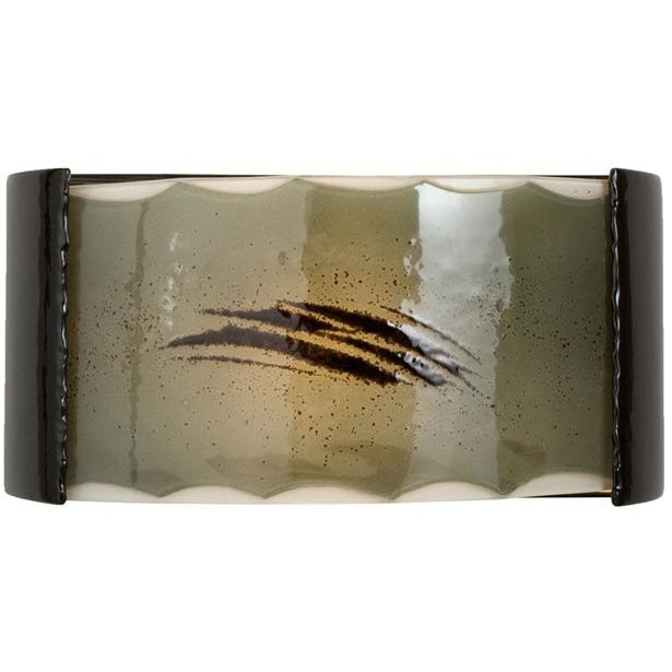 Storm Black Gloss and Seaweed Wall Sconce - Wall Sconce