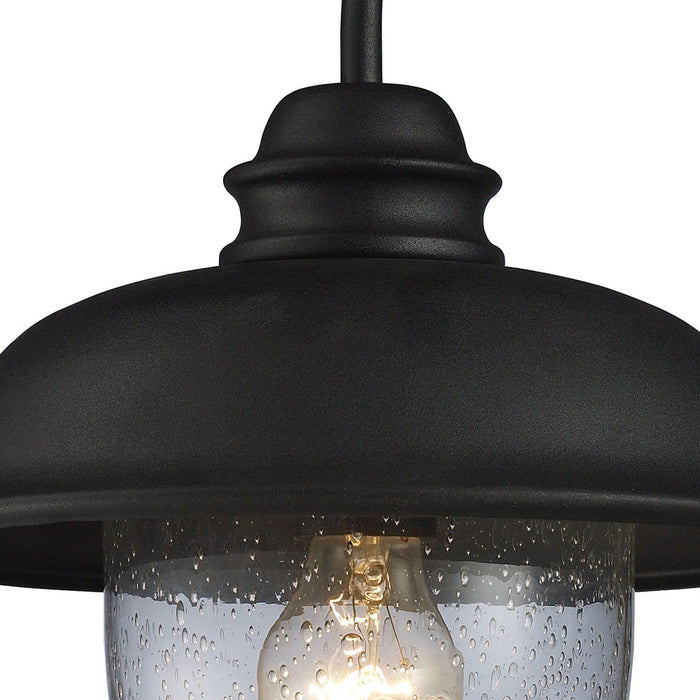Streetside Cafe Matte Black Outdoor Sconce - Outdoor Sconce