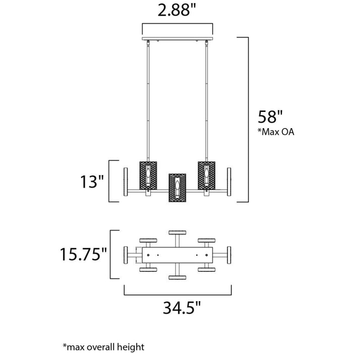 Suave Polished Nickel Linear Pendant - Pendants