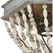 Summerton Washed Gray Malted Rust Flush Mount - Flushmounts