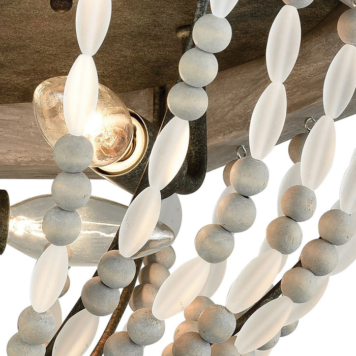 Summerton Washed Gray Malted Rust Flush Mount - Flushmounts