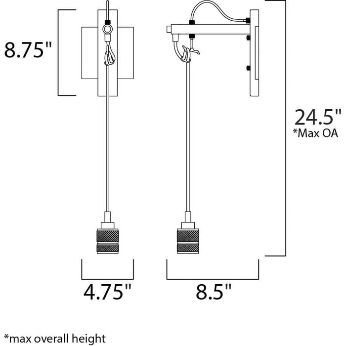 Swagger Polished Chrome Wall Sconce - Wall Sconce
