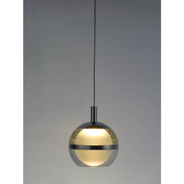Swank Polished Chrome LED Multi-Light Pendant - Pendants