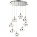 Swank Polished Chrome LED Multi-Light Pendant - Pendants