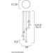 Swank Polished Chrome LED Multi-Light Pendant - Pendants