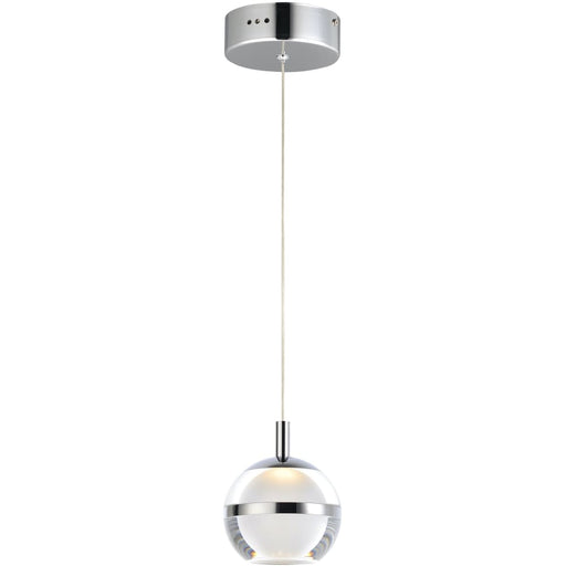 Swank Polished Chrome LED Single Pendant - Pendants
