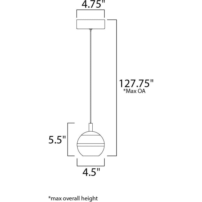 Swank Polished Chrome LED Single Pendant - Pendants