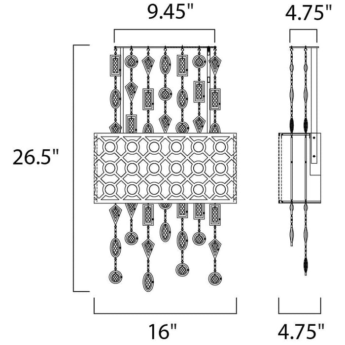 Symmetry Polished Nickel Wall Sconce - Wall Sconce