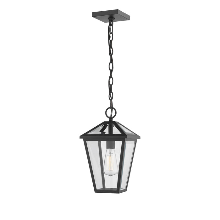 Talbot Black 1 Light Outdoor Chain Mount Ceiling Fixture | theLightShop