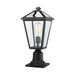Talbot Black 1 Light Outdoor Pier Mounted Fixture | theLightShop
