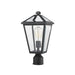 Talbot Black 1 Light Outdoor Post Mount Fixture - Outdoor Post Mount Fixtures