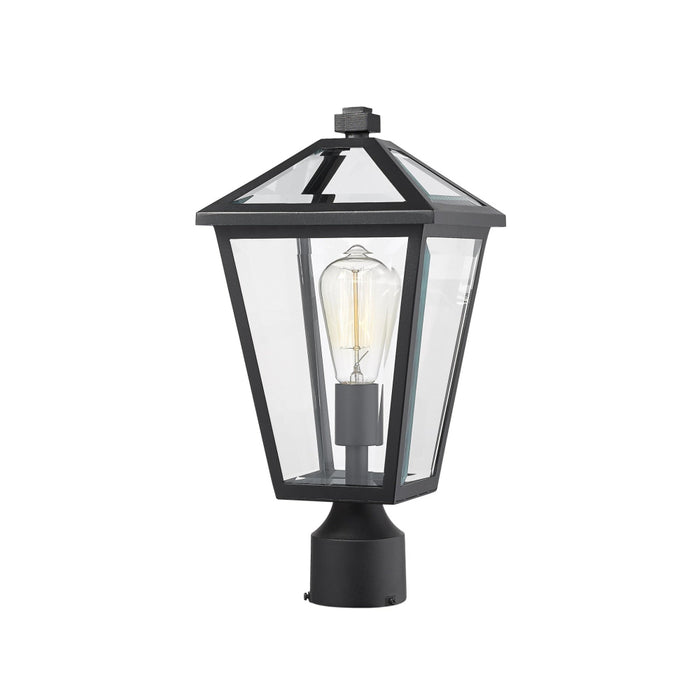 Talbot Black 1 Light Outdoor Post Mount Fixture | theLightShop