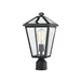 Talbot Black 1 Light Outdoor Post Mount Fixture | theLightShop