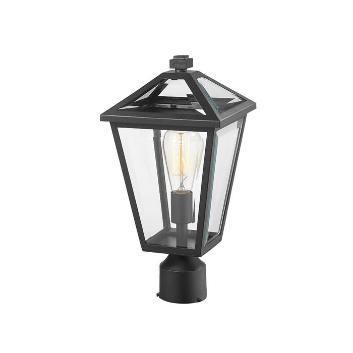 Talbot Black 1 Light Outdoor Post Mount Fixture - Outdoor Post Mount Fixtures