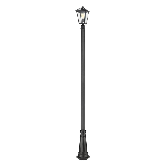 Talbot Black 1 Light Outdoor Post Mounted Fixture | theLightShop