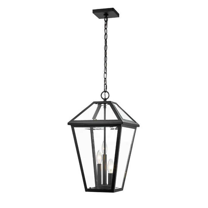 Talbot Black 3 Light Outdoor Chain Mount Ceiling Fixture 579CHXL-BK - Outdoor Pendants