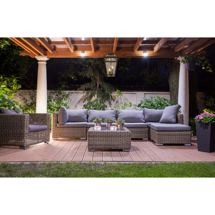 Talbot Black 3 Light Outdoor Chain Mount Ceiling Fixture 579CHXL-BK - Outdoor Pendants