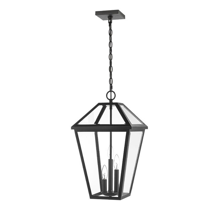 Talbot Black 3 Light Outdoor Chain Mount Ceiling Fixture 579CHXL-BK - Outdoor Pendants