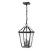 Talbot Black 3 Light Outdoor Chain Mount Ceiling Fixture | theLightShop