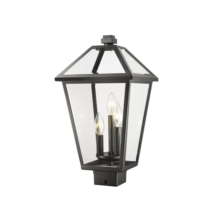 Talbot Black 3 Light Outdoor Post Mount Fixture 579PHBS-BK | theLightShop