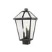 Talbot Black 3 Light Outdoor Post Mount Fixture 579PHBS-BK | theLightShop