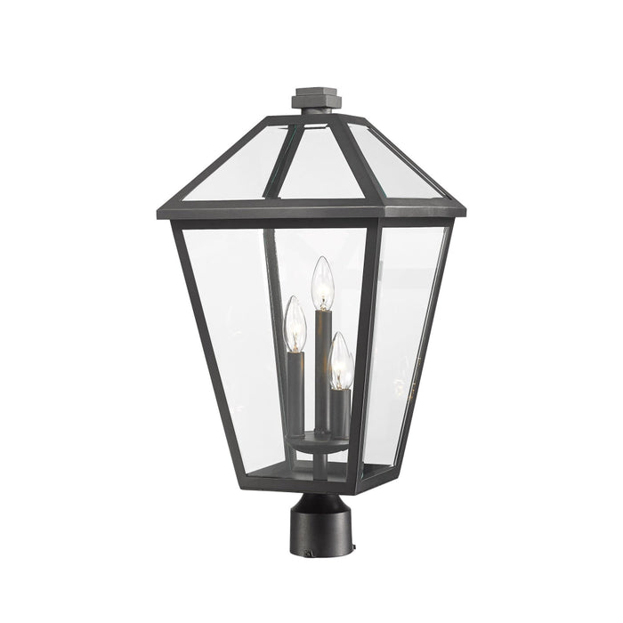 Talbot Black 3 Light Outdoor Post Mount Fixture 579PHXLR-BK | theLightShop