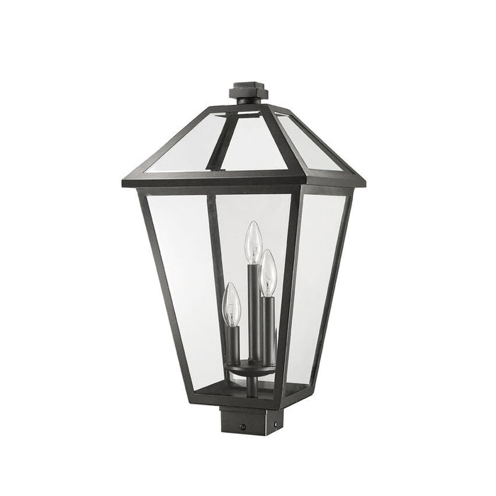 Talbot Black 3 Light Outdoor Post Mount Fixture 579PHXLS-BK | theLightShop