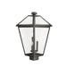 Talbot Black 3 Light Outdoor Post Mount Fixture 579PHXLS-BK | theLightShop