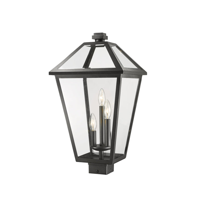 Talbot Black 3 Light Outdoor Post Mount Fixture 579PHXLS-BK | theLightShop