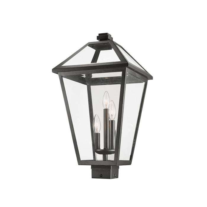 Talbot Black 3 Light Outdoor Post Mount Fixture 579PHXLS-BK | theLightShop