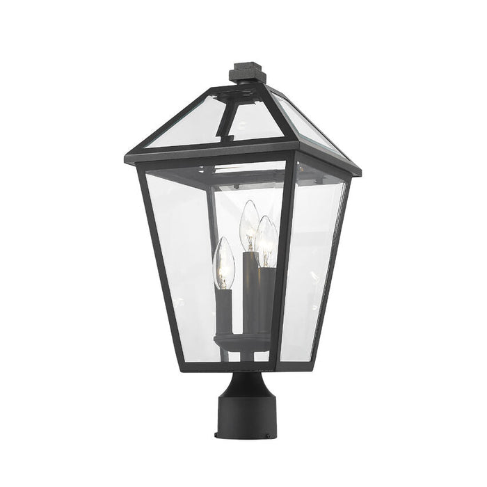 Talbot Black 3 Light Outdoor Post Mount Fixture | theLightShop