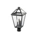 Talbot Black 3 Light Outdoor Post Mount Fixture | theLightShop