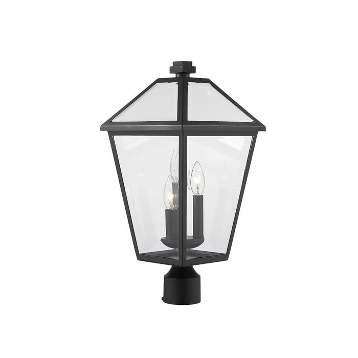 Talbot Black 3 Light Outdoor Post Mount Fixture | theLightShop