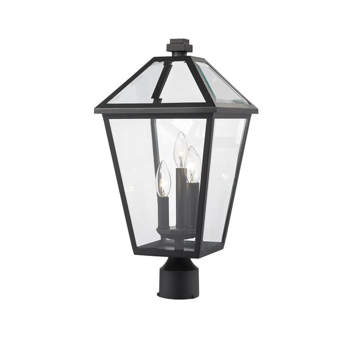 Talbot Black 3 Light Outdoor Post Mount Fixture | theLightShop