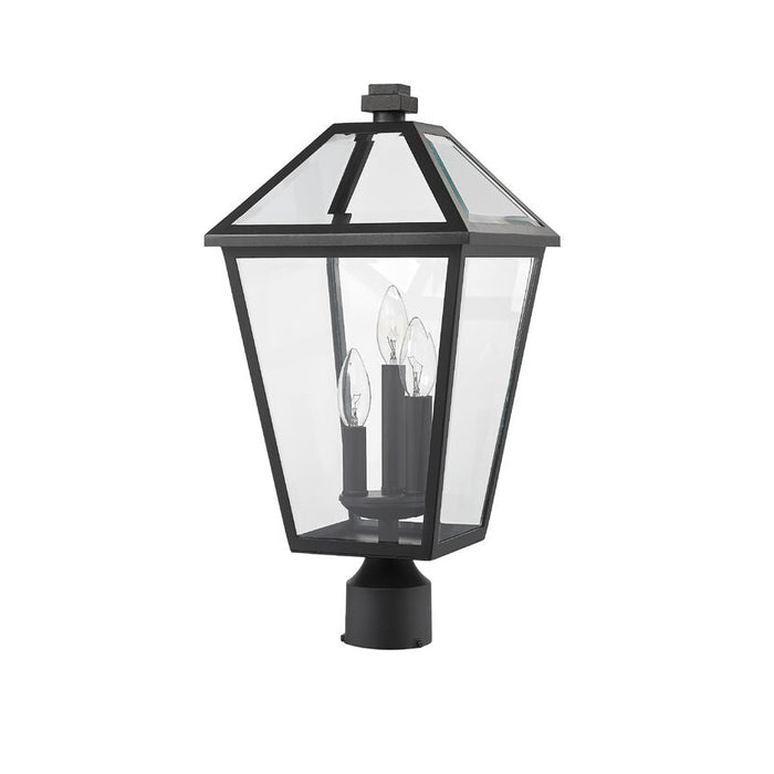 Talbot Black 3 Light Outdoor Post Mount Fixture | theLightShop