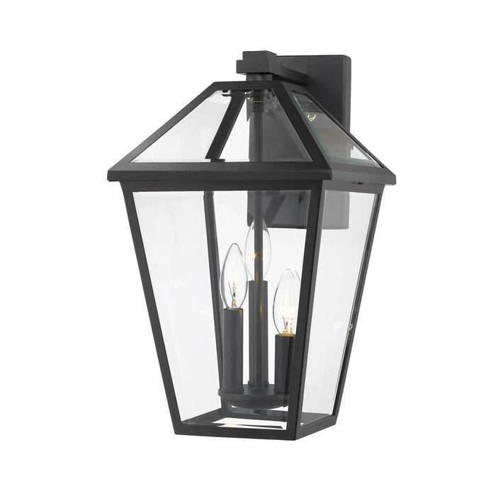 Talbot Black 3 Light Outdoor Wall Sconce 579XL-BK | theLightShop