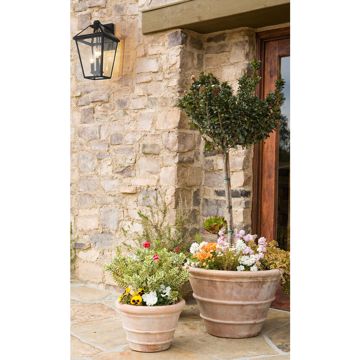 Talbot Black 3 Light Outdoor Wall Sconce - Outdoor Wall Sconces