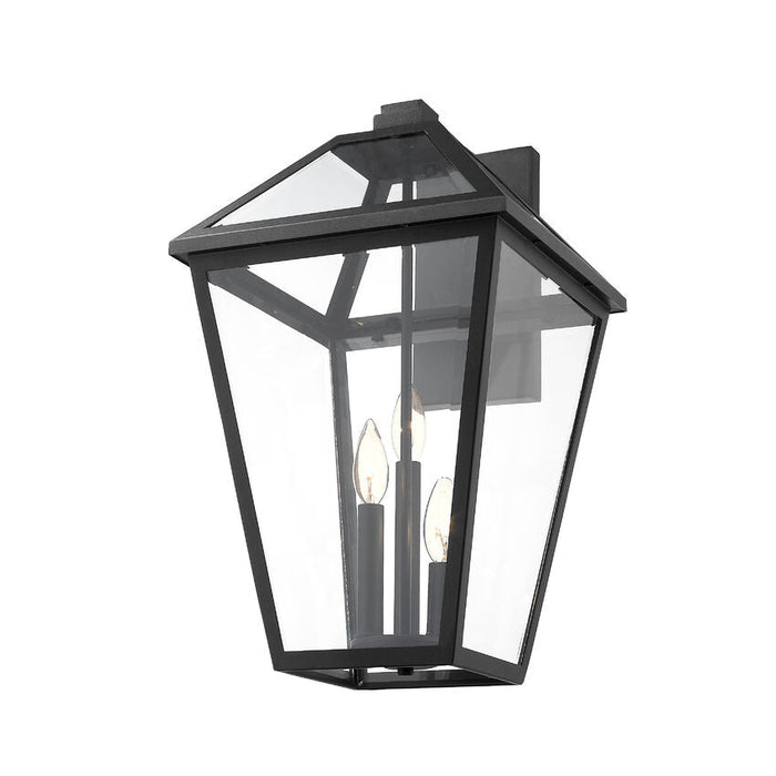 Talbot Black 3 Light Outdoor Wall Sconce - Outdoor Wall Sconces