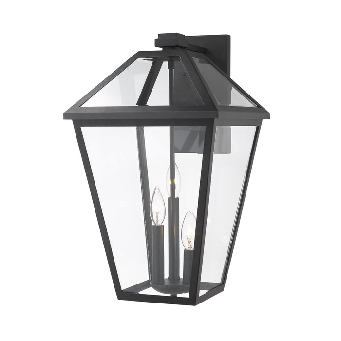 Talbot Black 3 Light Outdoor Wall Sconce | theLightShop