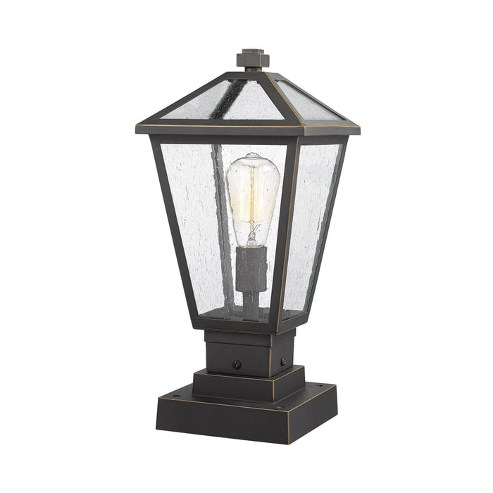 Talbot Rubbed Bronze 1 Light Outdoor Pier Mounted Fixture 579PHMS-SQPM-ORB | theLightShop