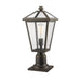 Talbot Rubbed Bronze 1 Light Outdoor Pier Mounted Fixture | theLightShop