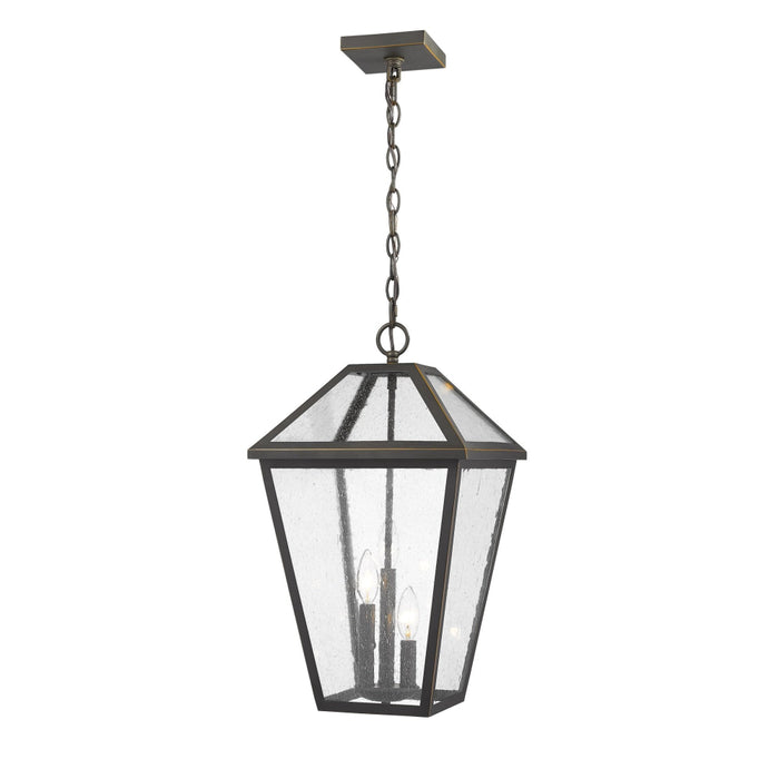 Talbot Rubbed Bronze 3 Light Outdoor Chain Mount Ceiling Fixture 579CHXL-ORB | theLightShop