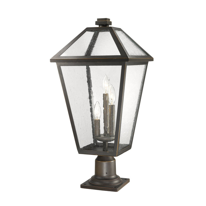 Talbot Rubbed Bronze 3 Light Outdoor Pier Mounted Fixture 579PHXLR-533PM-ORB | theLightShop